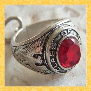 vintage 1966 high school class ring sterling charm
