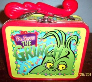 Dr. Seus How The Grinch Stole Christmas Metal Tin Small Snack Lunch