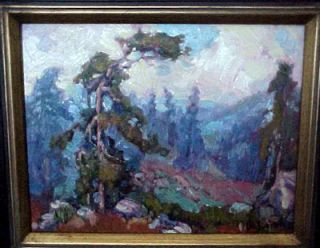   Vista plein air painting by James Dudley Slay high mountain view