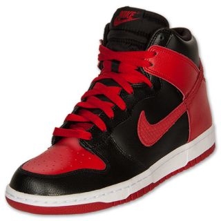 Nike Kids Dunk Hi Casual Shoes BLACK/SPORT RED