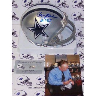 Roger Staubach Autographed/Hand Signed Dallas Cowboys Mini