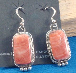 Native American Navajo Indian Old Pawn Jewelry Spiny Oyster Earrings