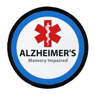ALZHEIMERS Memory Impaired Medical Alert 4 inch Black Rim