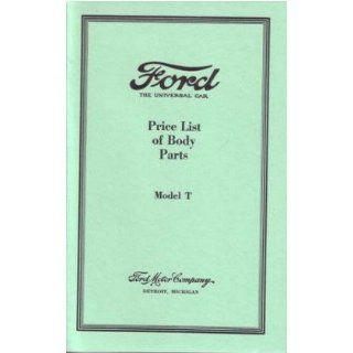 1915 1925 1926 1927 Ford Model T Parts Numbers Book List Guide
