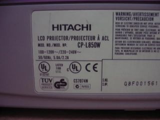 Hitachi CP L850W Multimedia LCD Projector 650 ANSI Lumens