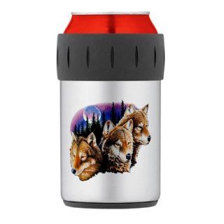 Thermos Can Cooler Koozie Darkside Wolves Moon And Forest