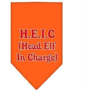Head Elf In Charge Screen Print Bandana Orange Small (24