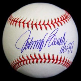 Signed Johnny Bench Ball   with hof 89 Inscription