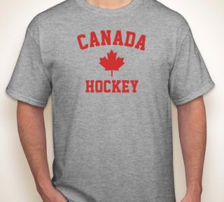 Canada Hockey Maple Leaf Canadian Made in Born Team Gray Jersey T