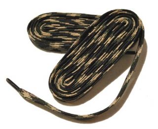 Hockey Skate Laces 96 Camouflage Waxed Distressed
