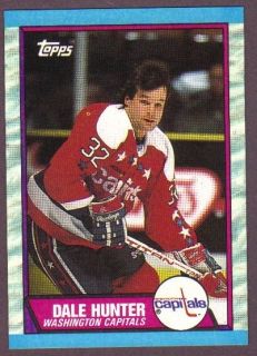 1989 90 Topps Hockey Dale Hunter 76 Washington Capitals Pack Fresh