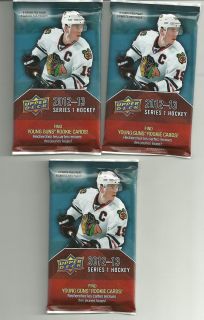LOT 3 2012 13 UPPER DECK UD HOCKEY Jersey Patch Auto HOT PACK
