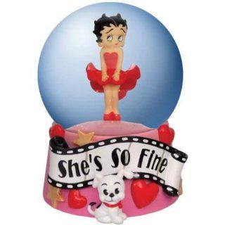 Betty Boop Figurine Globe with Shes So Fine Caption on