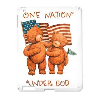 iPad 2 Case White of One Nation Under God Teddy Bears with