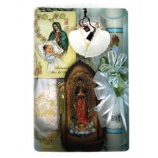 Girls Baptism Gift Set in English with Candle