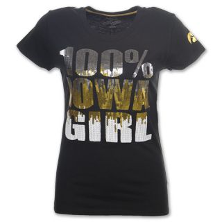 NCAA Iowa Hawkeyes Razzle Dazzle Womens Tee Shirt