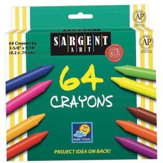 Sargent Art 55 0964 64 Count Regular Crayon, Peggable
