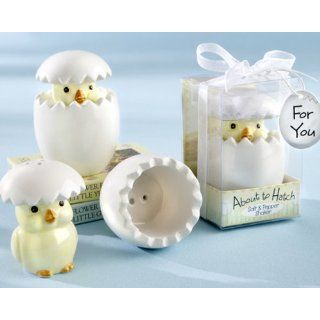 About to Hatch Ceramic Baby Chick Salt & Pepper Shakers