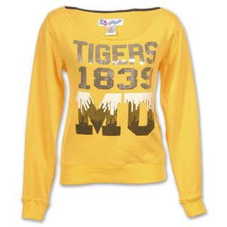 Missouri Tigers NCAA Razzle Dazzle Womens Boatneck Shirt