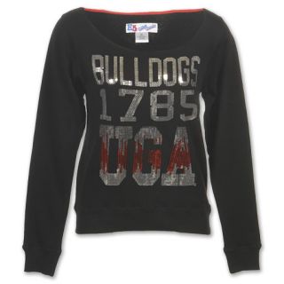 Georgia Bulldogs NCAA Razzle Dazzle Womens Boatneck Shirt