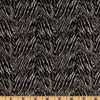 43 Wide Timeless Treasures Tailor Flannel Zebra Black