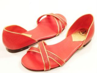 Hollywould Red Tanya 11170 R Strappy Flat Sandals Size 6 Euro 36