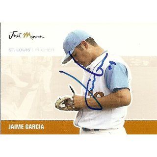 Jaime Garcia Signed 2007 Just Minors Card Cardinals