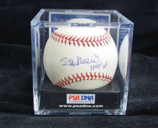 STAN MUSIAL Baseball Autographed Ball HOF 69 Signed Ball PSA Graded NM