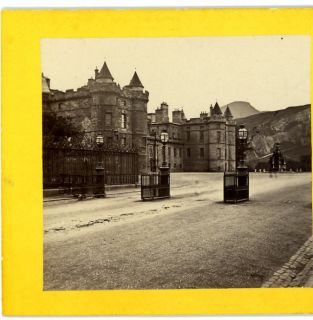EARLY PALACE AND ABBEY OF HOLYROOD EDINBURGH SCOTLAND STEREOVIEW