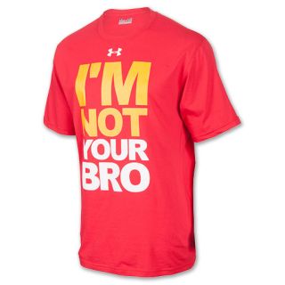 Mens Under Armour Im Not Your Bro Tee Shirt Red