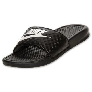 Womens Nike Benassi JDI Swoosh Slide Sandals Black