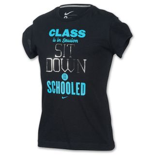 Girls Nike Class Is In Session Tee Shirt Black