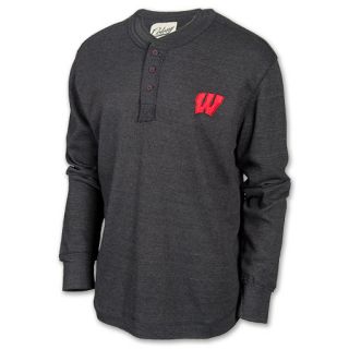 Wisconsin Badgers NCAA Thermal Henley Mens Long Sleeve Shirt