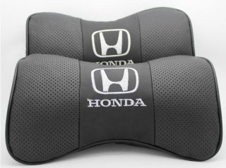  Pad Honda CR V Civic Accord 2pc Leather Car Neck Rest Cover