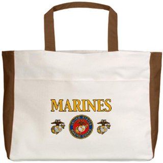Beach Tote Mocha Marines United States Marine Corps Seal