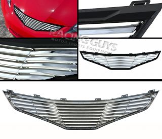 09 10 Honda Fit Chrome Black Billet Look Grille Grill New JDM Style
