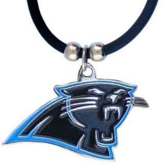 CAROLINA PANTHERS OFFICIAL LOGO RUBBER CORD NECKLACE