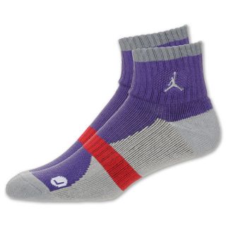 Jordan Tipped Low Mens Quarter Socks Grey/Purple