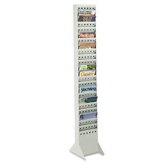  Safco®   Steel Magazine Rack, 23 Compartments, 10w x 4d x 65