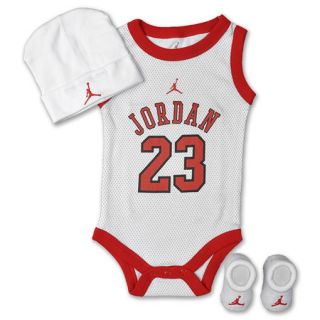 Jordan Crib Basketball Jersey 3 Piece Set White