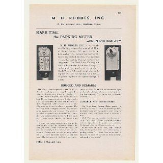 1940 M.H. Rhodes Mark Time Parking Meter Print Ad (43851