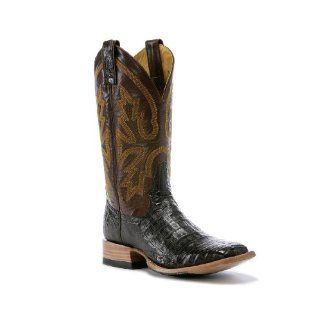 Rod Patrick Cigar Caiman Belly Square Toe Boot   RPM115