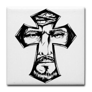 Tile Coaster (Set 4) Jesus Christ in Cross Everything