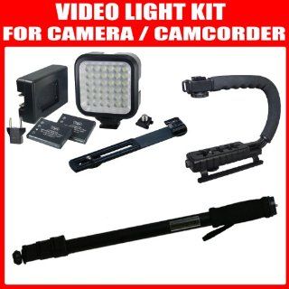   Ion Batteries and Charger + 67 Light Weight Monopod