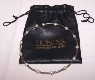 Honora Pearl Sterling 14k Adjustable Choker Necklace