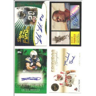 4 Card Lot of Authentic Autographed NFL Cards