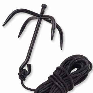 climbing grappling hook w 33 ft rope specially designed grappling hook