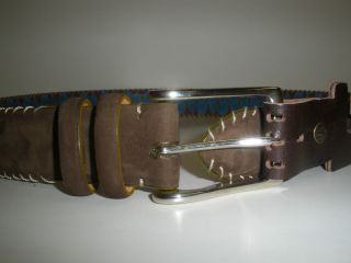 NWOT New ROBERT GRAHAM belt, HOOPLE, brown, 34, $128