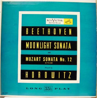 Horowitz Beethoven Moonlight Sonata LP LM 1027 VG 1954 Vinyl Record