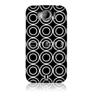 Ecell   HEAD CASE DOUBLE CIRCLES BLACK AND WHITE PATTERN